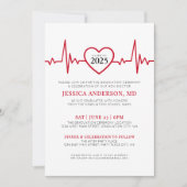 Elegant Nursing Doctor Medical School Afstuderen Kaart (Voorkant)