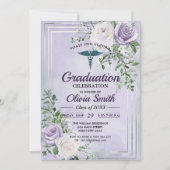 Elegant Nursing Graduation Invitation Photo | RN B Kaart (Voorkant)