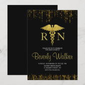 Elegant Nursing School Afstuderen Kaart (Voorkant / Achterkant)