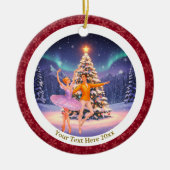 Elegant Nutcracker Ballet Christmas Ballerina Gift Keramisch Ornament (Voorkant)