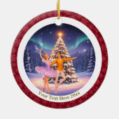 Elegant Nutcracker Ballet Christmas Ballerina Gift Keramisch Ornament (Achterkant)