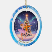 Elegant Nutcracker Ballet Christmas Ballerina Gift Keramisch Ornament (Rechts)