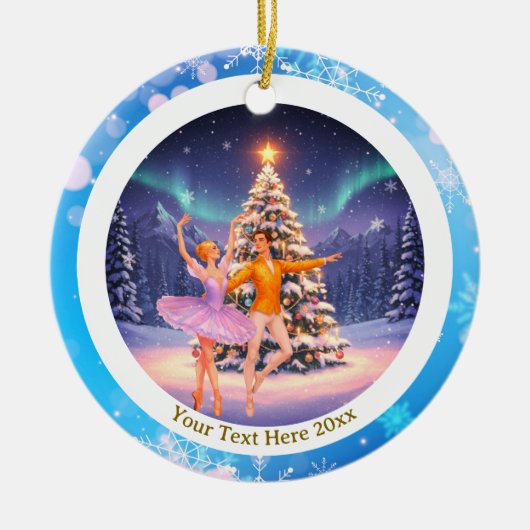 Elegant Nutcracker Ballet Christmas Ballerina Gift Keramisch Ornament (Voorkant)