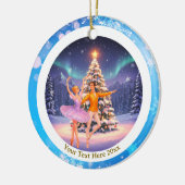 Elegant Nutcracker Ballet Christmas Ballerina Gift Keramisch Ornament (Links)