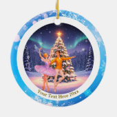 Elegant Nutcracker Ballet Christmas Ballerina Gift Keramisch Ornament (Achterkant)