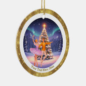 Elegant Nutcracker Ballet Christmas Ballerina Gift Keramisch Ornament (Rechts)