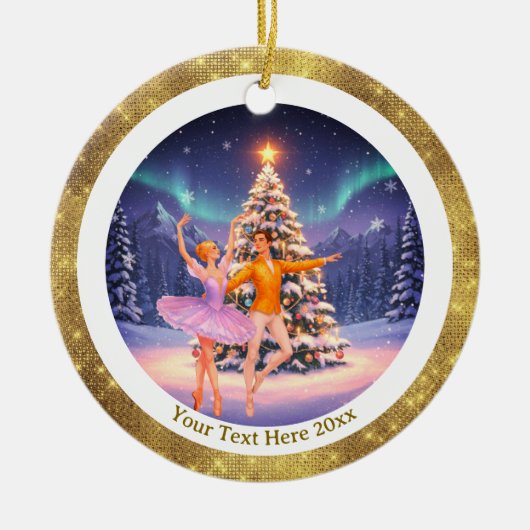 Elegant Nutcracker Ballet Christmas Ballerina Gift Keramisch Ornament (Voorkant)