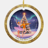 Elegant Nutcracker Ballet Christmas Ballerina Gift Keramisch Ornament (Achterkant)