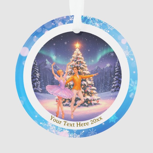 Elegant Nutcracker Ballet Christmas Ballerina Gift Ornament (achterkant)