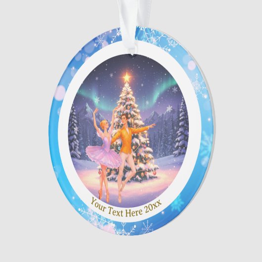 Elegant Nutcracker Ballet Christmas Ballerina Gift Ornament (voorkant)