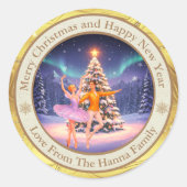 Elegant Nutcracker Ballet Christmas | Holiday Seal Ronde Sticker (Voorkant)