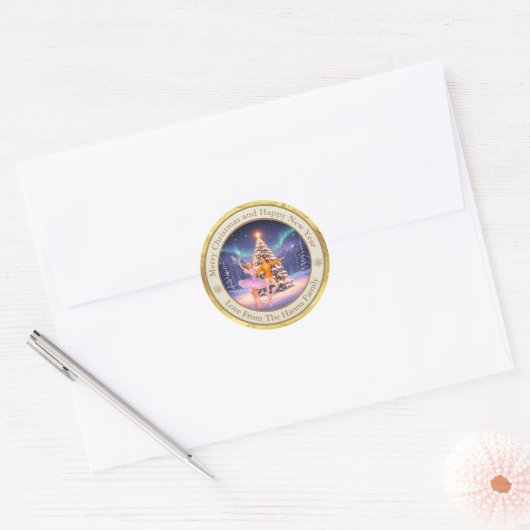 Elegant Nutcracker Ballet Christmas | Holiday Seal Ronde Sticker (Envelop)