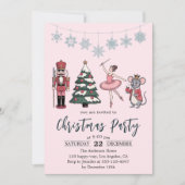 Elegant Nutcracker Ballet Christmas Party  Kaart (Voorkant)