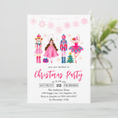 Elegant Nutcracker Ballet Christmas Party  Kaart (Staand voorkant)
