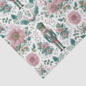 Elegant Nutcracker & Flowers Print Tissuepapier (Detail)