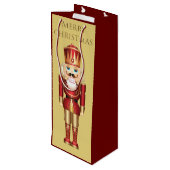 Elegant Nutcracker Speelgoed Soldaat Kerstmis Aang Wijn Cadeautas (Achterkant Gekanteld)