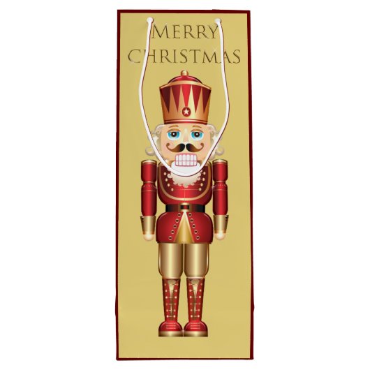 Elegant Nutcracker Speelgoed Soldaat Kerstmis Aang Wijn Cadeautas (Achterkant)
