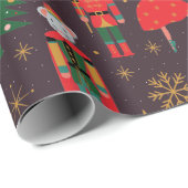 Elegant Nutkraker Kerstmis Cadeaupapier (Rol Hoek)