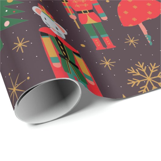 Elegant Nutkraker Kerstmis Cadeaupapier (Rol Hoek)