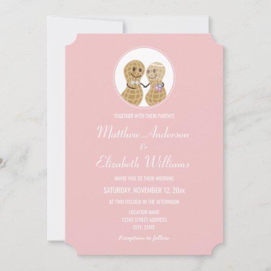 Elegant Nuts over elkaar Verloving Kaart (Voorkant)