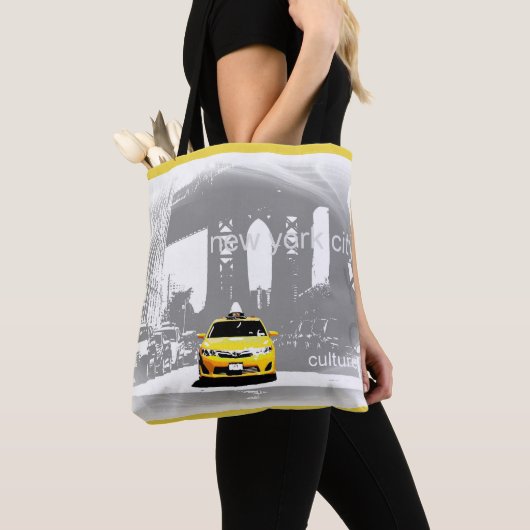 Elegant NYC New York City Brooklyn Gele Taxi Tote Bag (Dichtbij)