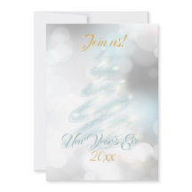 Elegant NYE Bokeh Company Holiday Kaart