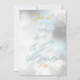 Elegant NYE Bokeh Company Holiday Kaart