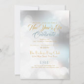 Elegant NYE Bokeh Company Holiday Kaart (Achterkant)