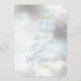 Elegant NYE Bokeh Company Holiday Kaart