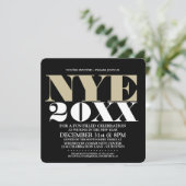 Elegant NYE Party Invitations Kaart (Staand voorkant)