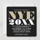 Elegant NYE Party Invitations Kaart (Voorkant)