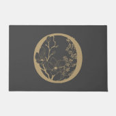 Elegant O Boho Floral Monogram Initiaal Goud Goud Deurmat (Voorkant)