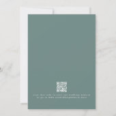 Elegant Oak Tree Green QR Code Southern Wedding Kaart (Achterkant)