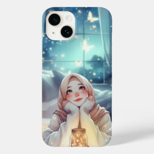 "Elegant Oasis" - grillige Waterverf hijab vrouw Case-Mate iPhone 14 Hoesje