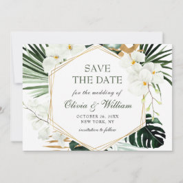 Elegant Oasis Orchid Bohemian Greenery Wedding Save The Date