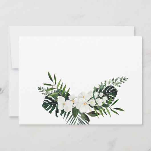 Elegant Oasis Orchid Bohemian Greenery Wedding Save The Date (Achterkant)
