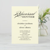 Elegant Occasion Rehearsal Dinner Invitations Kaart (Staand voorkant)
