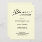 Elegant Occasion Rehearsal Dinner Invitations Kaart (Voorkant / Achterkant)