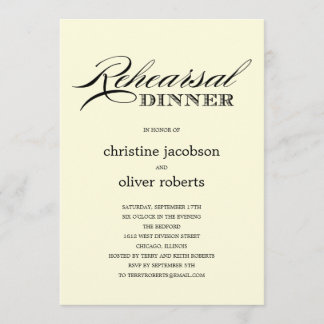 Elegant Occasion Rehearsal Dinner Invitations Kaart