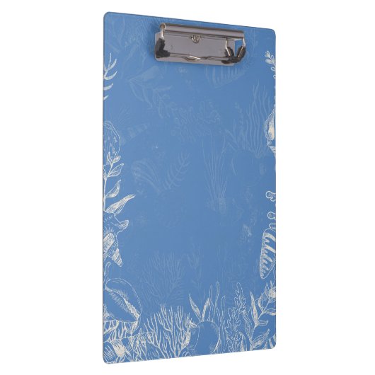 Elegant oceaanblauw toilet klembord (Rechts)