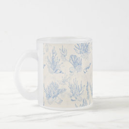 Elegant oceaanblauw toilet matglas koffiemok