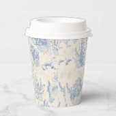Elegant oceaanblauw toilet papieren bekers (Rechts)