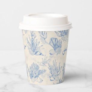 Elegant oceaanblauw toilet papieren bekers