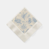 Elegant oceaanblauw toilet servet (Hoek)