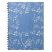 Elegant oceaanblauwe toile notitieboek (Voorkant)
