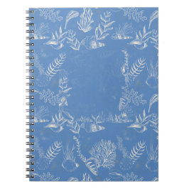 Elegant oceaanblauwe toile notitieboek