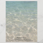 Elegant Ocean Beach Background Gepersonaliseerd Briefhoofd (Voorkant)