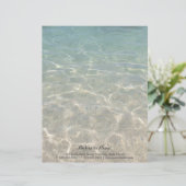 Elegant Ocean Beach Background Gepersonaliseerd Briefhoofd (Staand voorkant)