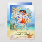 Elegant Ocean Beach Starfish Shell Dank u wel Kaart (Voorkant / Achterkant)