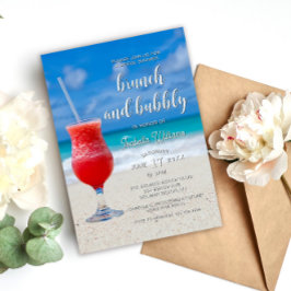 Elegant Ocean Beach Summer Vrijgezellenfeest Kaart